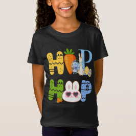 Niedlich Ostern "HOP HOP HOP" Bunny & Carrot Sprin T-Shirt