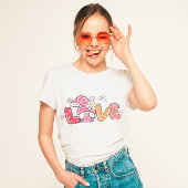 Niedlich Ostern Liebe Pink Bunny Gnome Girl Blume Tri-Blend Shirt