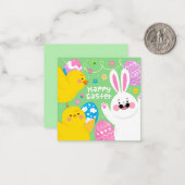 Niedlich Ostern Mitteilungskarte (Vorderseite/Rückseite Beispiel)