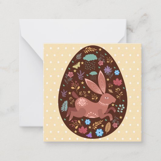 Niedlich Ostern Mitteilungskarte (Vorderseite)