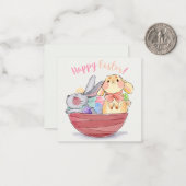Niedlich Ostern Mitteilungskarte (Vorderseite/Rückseite Beispiel)
