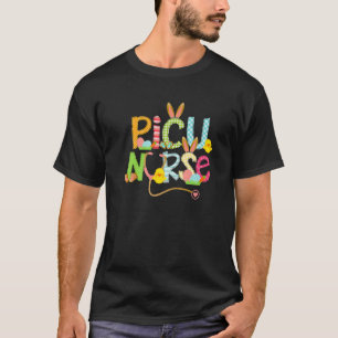 Niedlich Ostern PICU Nurse Bunny Oars Happy Ostere T-Shirt