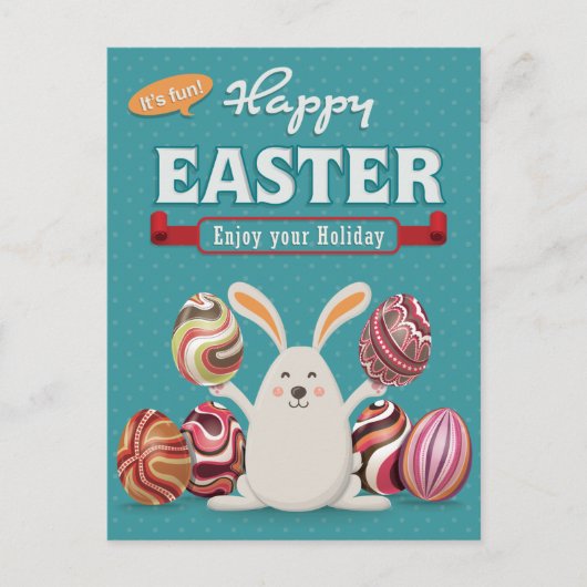 Niedlich Ostern Postkarte (Vorderseite)