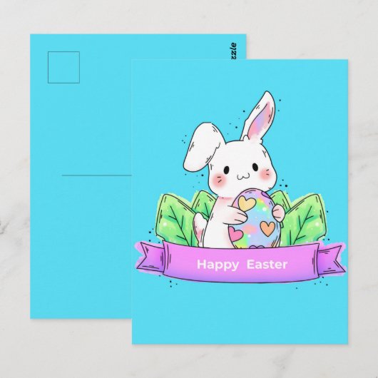 Niedlich Ostern Postkarte (Vorne/Hinten)