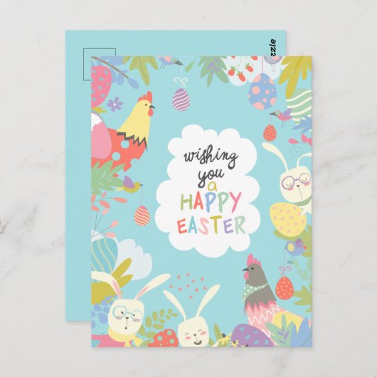 Niedlich Ostern Postkarte (Vorne/Hinten)