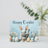 Niedlich Ostern Sonnenanbeter: Springtime Art Feiertagspostkarte (Stehend Vorderseite)