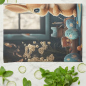 Niedlich Ostern Sonnenanbeter: Springtime Art Geschirrtuch (Gefaltet)
