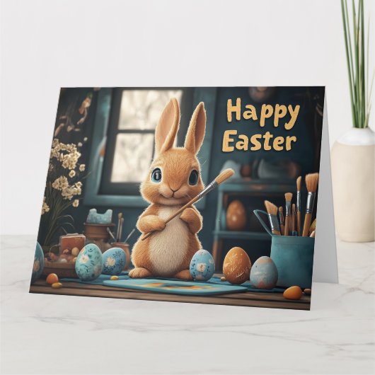 Niedlich Ostern Sonnenanbeter: Springtime Art Karte (Vorderseite)