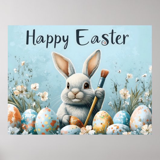 Niedlich Ostern Sonnenanbeter: Springtime Art Poster (Vorne)