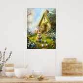 Niedlich Ostern Sonnige Malerei Kunst, Dichtung un Poster (Küche)