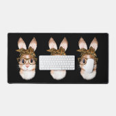 Niedlich Ostern Sonnige Mama Osterleopard Jahr des Schreibtischunterlage (Tastatur & Maus)