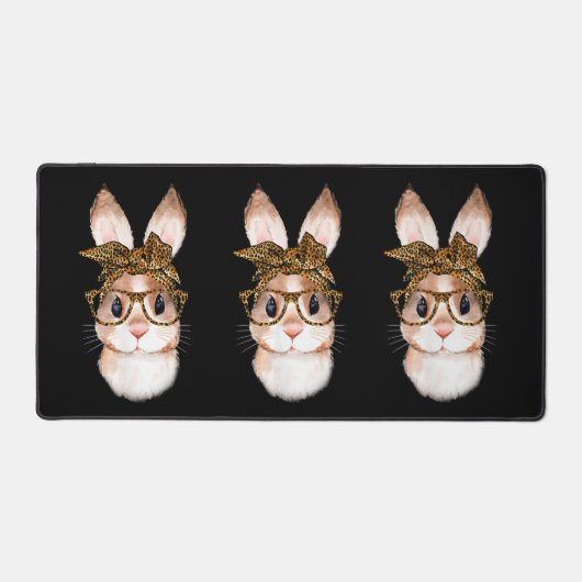 Niedlich Ostern Sonnige Mama Osterleopard Jahr des Schreibtischunterlage (Vorderseite)