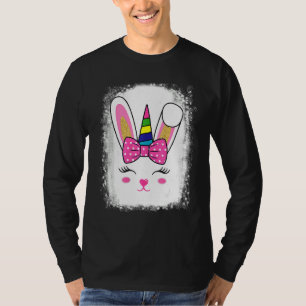 Niedlich Ostern Sonniges Einhorngesicht Bunnicorn  T-Shirt