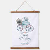 Niedlich Ostern Sonniges Reiten Wandteppich Mit Holzrahmen (Vorderseite)