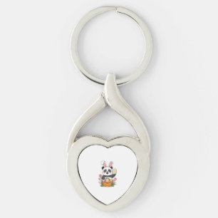 Niedlich Osterpanda Bunny Rabbit Ostereier Korb P Schlüsselanhänger