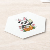 Niedlich Osterpanda Bunny Rabbit Ostereier Korb P Untersetzer (angewinkelt)
