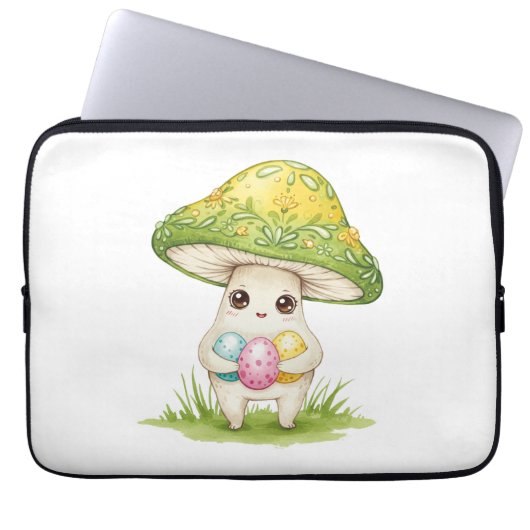 Niedlich-Osterpilz Laptopschutzhülle (Vorderseite)