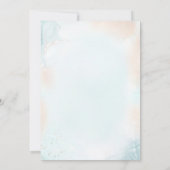 Niedlich Ostersonne Elegant Blue Boy Baby Dusche Einladung (Rückseite)