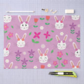 Niedlich Ostersonne mit rosa orangefarbenen violet Seidenpapier (Handwerk)