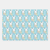 Niedlich Ostersonne Personalisiert Baby Blue Geschenkpapier Set (Vorderseite)