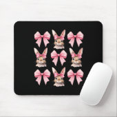 Niedlich Ostersonnengesicht Coquette Bow Osterfeie Mousepad (Mit Mouse)