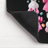 Niedlich Ostersonnengesicht Coquette Bow Osterfeie Mousepad (Ecke)
