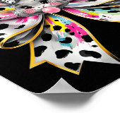 Niedlich Ostersonnengesicht Coquette Bow Osterfeie Poster (Ecke)