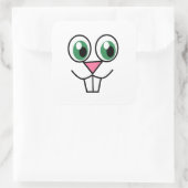 Niedlich Ostersonnengesicht Quadratischer Aufkleber (Tasche)