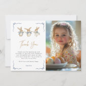 Niedlich Ostersonnenkind 3. Geburtstag Party Foto Dankeskarte (Vorderseite)