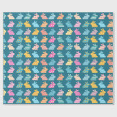 Niedlich Ostersonnenmuster Blau Geschenkpapier (Flach)