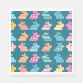 Niedlich Ostersonnenmuster Blau Serviette (Vorderseite)