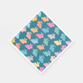 Niedlich Ostersonnenmuster Blau Serviette (Ecke)