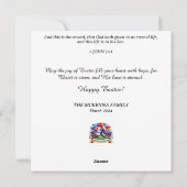 Niedlich Ostersonnige Blume Feiertagskarte (Rückseite)