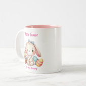 Niedlich Ostersonnige Girly Pink individuell einst Zweifarbige Tasse (Vorderseite Links)