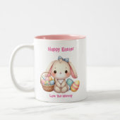 Niedlich Ostersonnige Girly Pink individuell einst Zweifarbige Tasse (Links)