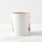 Niedlich Ostersonnige Girly Pink individuell einst Zweifarbige Tasse (Mittel)
