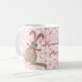 Niedlich Ostersonnige Kaninchen Osterfeier Tasse (Vorderseite Links)