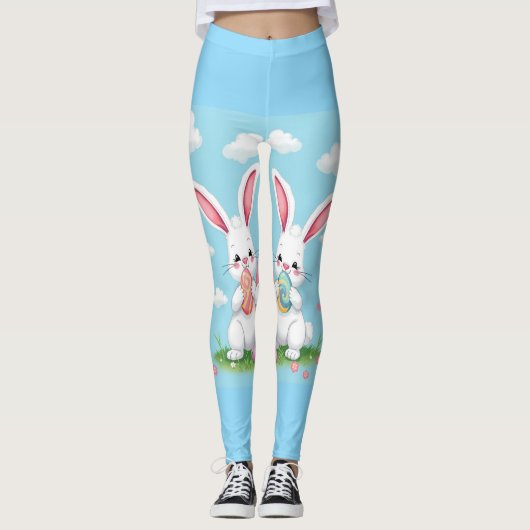 Niedlich Ostersonnige Leggings - Fun Spring De (Vorderseite)