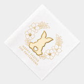 Niedlich Ostersonniger Blumenkranz Personalisierte Servietten Mit Folie (Rechts)