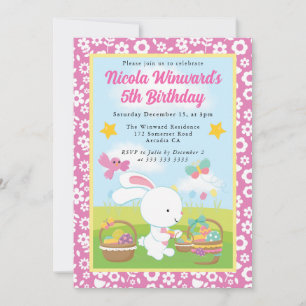 Niedlich Ostersonniger Frühling Kindergeburtstag Einladung