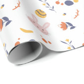 Niedlich Ostersonniger Frühlingssinn Blumenmuster Geschenkpapier (Rolleneckpunkt)