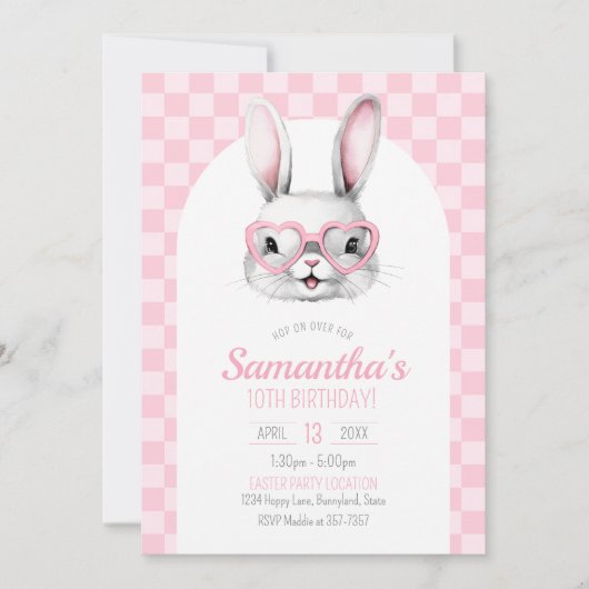 Niedlich Ostersonntag Einladung oder Eierjagd (Vorderseite)