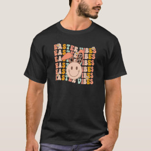 Niedlich Ostervibes Funny Happy Bunny Face Ostern T-Shirt