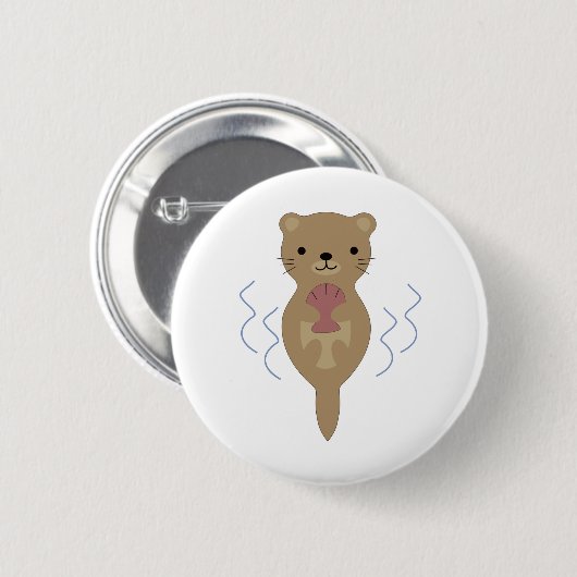 Niedlich Otter Button (Vorne & Hinten)