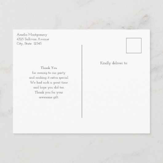 Niedlich Otter Couple in Liebe Danke Postkarte (Rückseite)