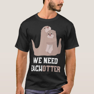 Niedlich Otter Couple Valentinstag Geschenk Otter T-Shirt