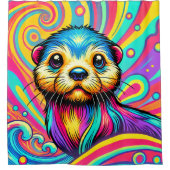 Niedlich Otter Duschvorhang (Vorderseite)