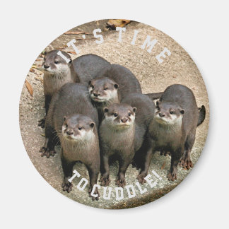Niedlich-Otter-Familie | Kuddelzeit Magnet