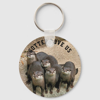 Niedlich Otter Family Wildlife Foto | Funny Otter Schlüsselanhänger
