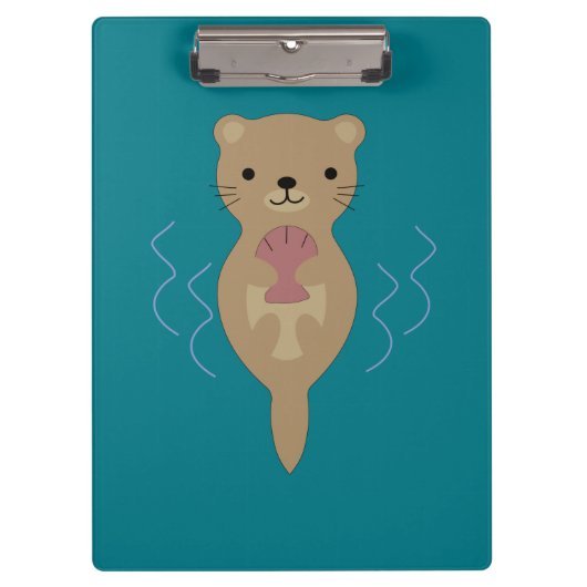 Niedlich Otter Klemmbrett (Vorderseite)